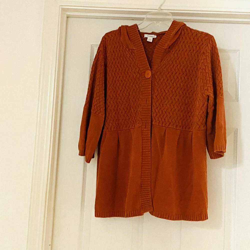 Dress Barn Terracotta Knit Cardigan